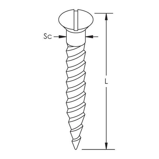 Caddy 43 Wood Drive Screw #16 Screw 2 Inch Screw Length (0431602EG)