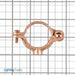 Caddy 456 Malleable Split Ring Hanger For Copper Tube 1-1/4 Inch Pipe 1.66 Inch Outside Diameter 3/8 Inch Rod (4560125CP)