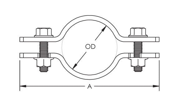 Caddy 512 Caddy EZ Riser For Close Quarters 2-1/2 Inch Pipe 2.875 Inch Outside Diameter (5120250EG)