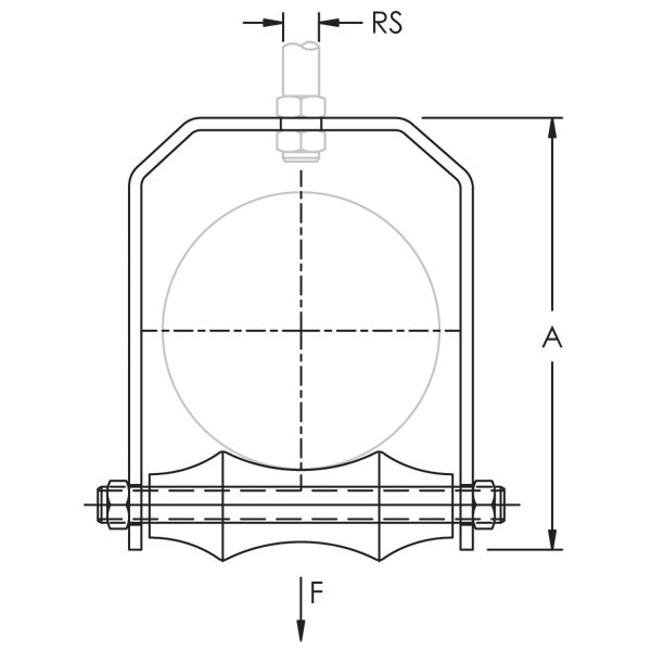 Caddy 610 One-Rod Roller Hanger 10 Inch Pipe 7/8 Inch Rod (6101000HD)