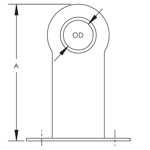 Caddy 801 Standard Pipe Stay 0.685 Inch Outside Diameter 3/8 Inch Pipe 1/2 Inch Copper Tube (801037050EP)