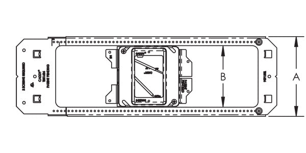 Caddy All-In-One Between-Stud With Removable Mud Ring Single Box 2-Gang With Ground 1-1/4 Inch Dry Wall 3 5/8 Inch (A1BF4G)