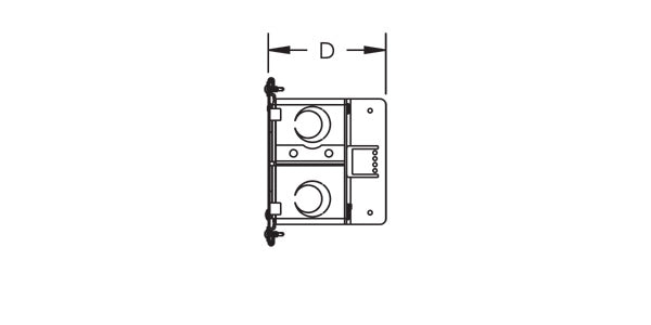 Caddy All-In-One Between-Stud Without Mud Ring Single Box With Ground 3 5/8 Inch (A1BF0G)