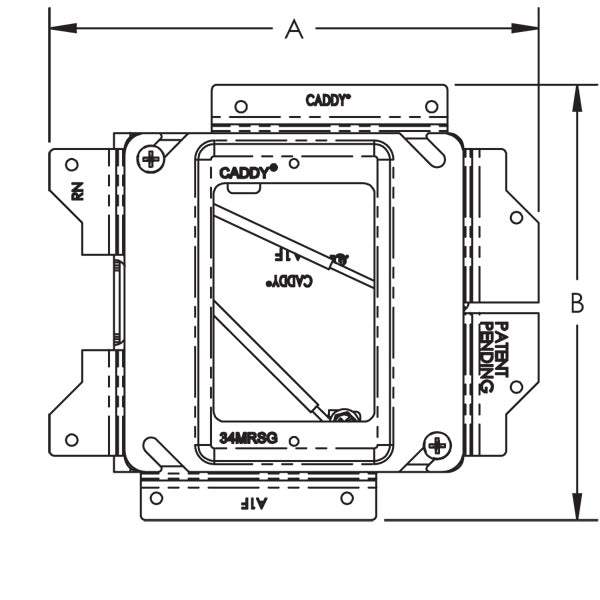 Caddy All-In-One Stud-Mounted With Adjustable Mud Ring 1-Gang With Ground 2-1/2 Inch (A1SFV1GS)