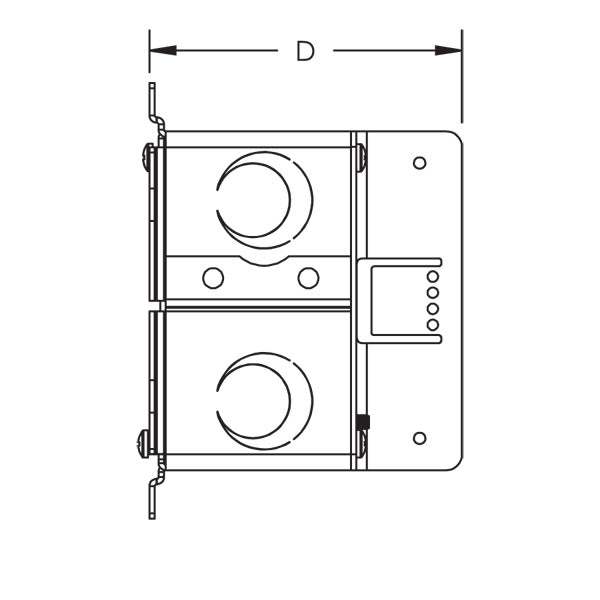 Caddy All-In-One Stud-Mounted Without Mud Ring No Ground 3 5/8 Inch (A1SD0N)