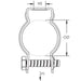 Caddy Bolt Close Conduit Pipe Clamp Steel 1-1/2 Inch EMT 1-1/4 Inch Rigid/Pipe 1/4 Inch Hole (CD3B)