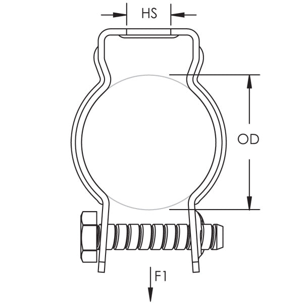 Caddy Bolt Close Conduit Pipe Clamp Steel 1-1/2 Inch Rigid/Pipe 5/16 Inch Hole (CD4B)