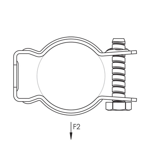 Caddy Bolt Close Conduit Pipe Clamp Steel 1-1/4 Inch EMT 1/4 Inch Hole (CD2.5B37)