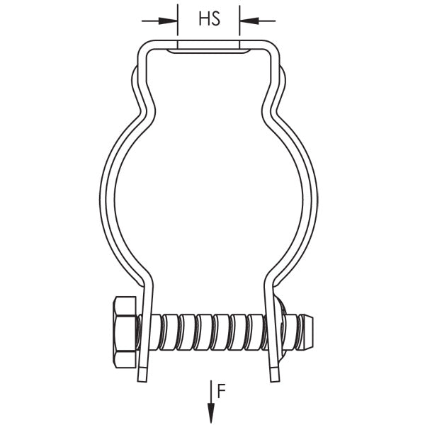 Caddy Bolt Close Pipe Clamp For Copper Tube 1/2 Inch Copper Tube 1/4 Inch Hole (CD0BCP)