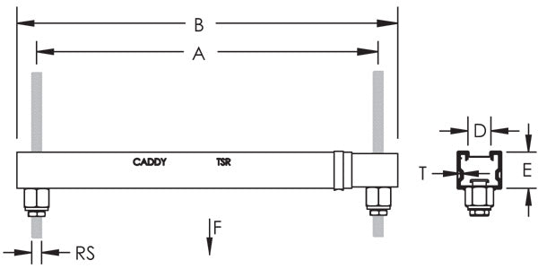 Caddy Bracket Telescoping 3/8 Inch Rod Lock (TSR122038RL)