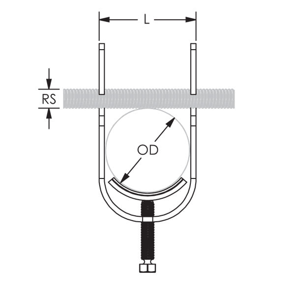Caddy Branch Line Restraint Pipe Attachment 1-1/4 Inch Pipe (CSBBRP0125EG)