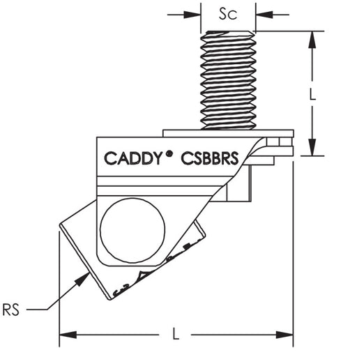 Caddy Branch Line Restraint Structure Attachment To Threaded Hole 3/8 Inch 1/2 Inch Rod (CSBBRS3EG)