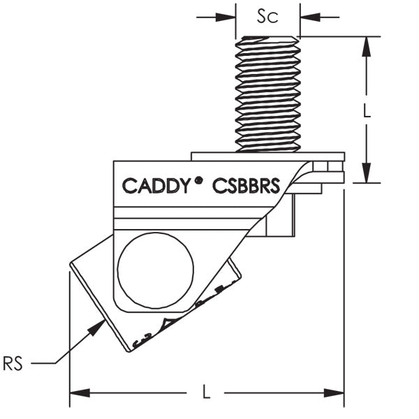 Caddy Branch Line Restraint Structure Attachment To Threaded Hole 3/8 Inch 1/2 Inch Rod (CSBBRS3EG)