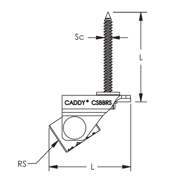 Caddy Branch Line Restraint Structure Attachment To Wood/Concrete 3/8 Inch 1/2 Inch Rod (CSBBRS2EG)