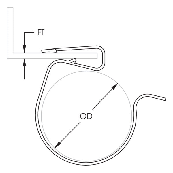 Caddy Cable Snap Retainer 1/16 Inch-3/16 Inch Flange 0.218 Inch-0.281 Inch Outside Diameter (SC2A)