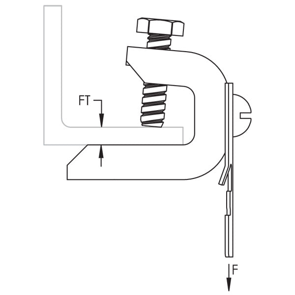 Caddy CAT HP J-Hook Retainer To BC200 Beam Clamp 1/8 Inch-5/8 Inch Flange (CATHPBC200)