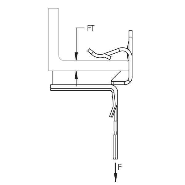 Caddy CAT HP J-Hook Retainer To Hammer-On Flange Retainer Swivel 5/16 Inch-1/2 Inch Flange (CATHP58)