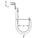 Caddy CAT HP J-Hook With Hammer-On Flange Retainer 1-5/16 Inch Diameter 1/2 Inch-3/4 Inch Flange (CAT21HP912SM)