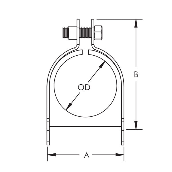 Caddy Cushion Clamp Insulated Strut Clamp For Pipe/Tube 1-1/8 Inch Outside Diameter 1 Inch Copper Tube (CCC0112)