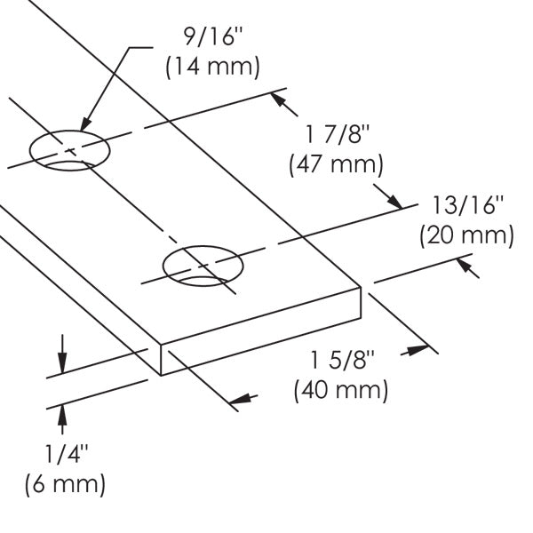 Caddy Eight Hole Double Corner Connector 3-Way Electrogalvanized 1-5/8 Inch X 5-1/2 Inch X 4 Inch (W170000EG)