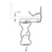 Caddy EM-M Conduit Pipe To Flange Retainer Spring Steel Caddy Armour 1-1/4 Inch EMT 1-1/4 Inch Rigid/Pipe 1/8 Inch-1/4 Inch Flange (20M24)