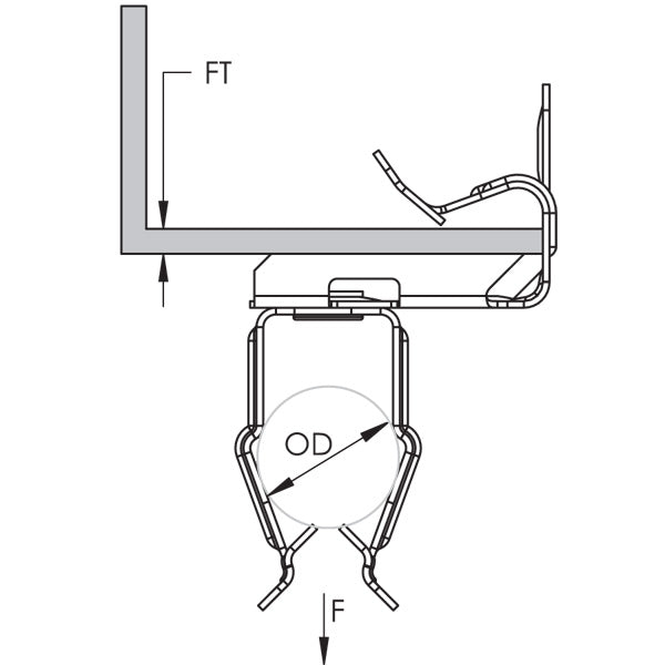 Caddy EM-P Conduit To Flange Retainer 1 Inch EMT 3/4 Inch Rigid 9/16 Inch-3/4 Inch Flange (16P912)