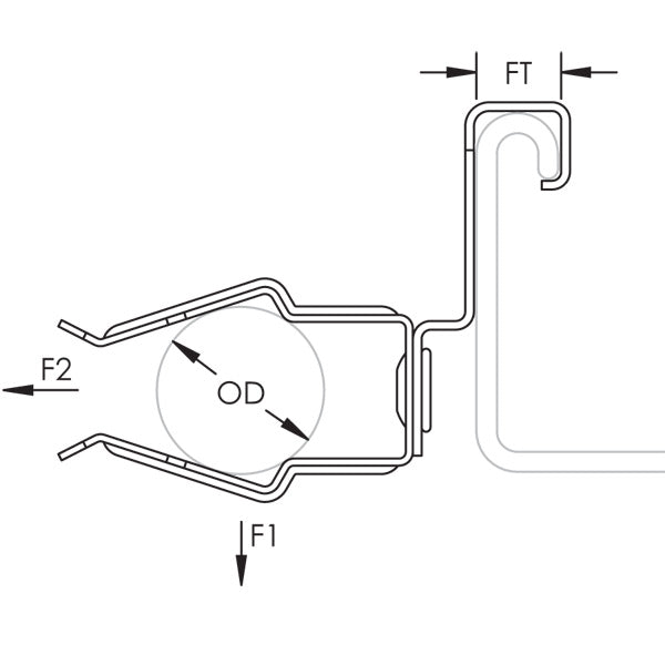 Caddy ESC-P Conduit To Strut Retainer 3/4 Inch EMT 3/4 Inch Rigid/Pipe (ESC12P)