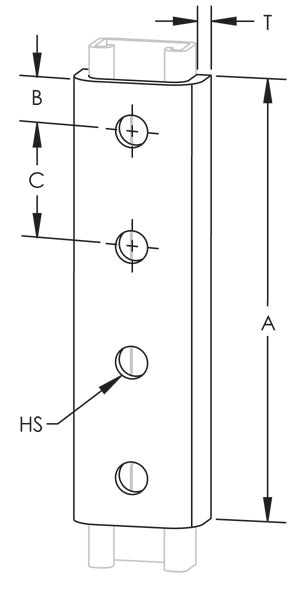 Caddy Four Hole External Coupler Electrogalvanized A Strut (U24A0000EG)