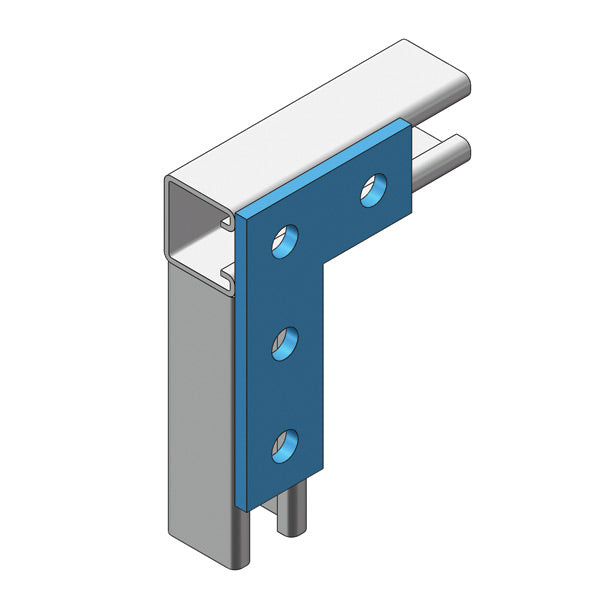 Caddy Four Hole Flat Corner Bracket 3-1/2 Inch X 5 3/8 Inch (F370000EG)