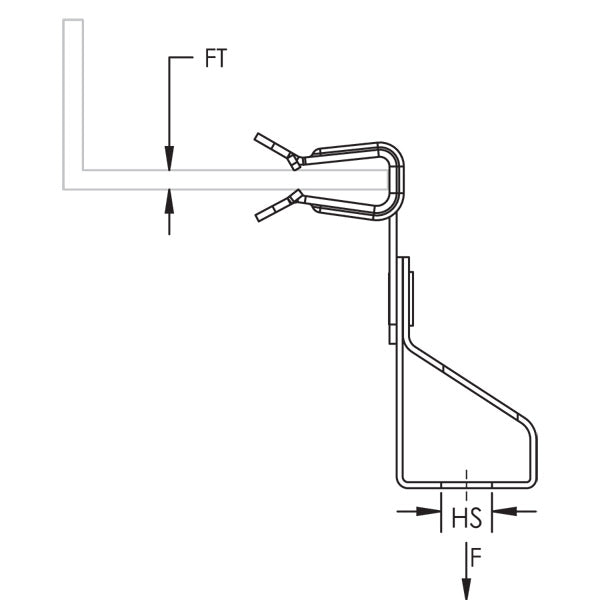 Caddy H-TI/T Rod To Flange Retainer 3/8 Inch Hole Plain 9/16 Inch-3/4 Inch Flange (6TA912)