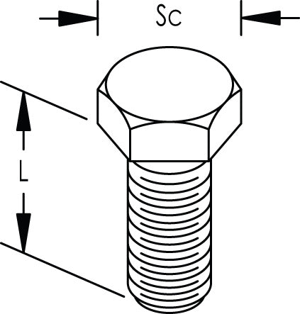 Caddy Hex Head Bolt Steel Electrogalvanized 3/8 Inch Screw 1-1/2 Inch Screw Length (HSCR3715EG)