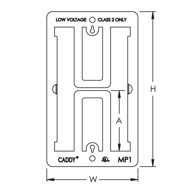 Caddy Low Voltage Mounting Plate 1-Gang (MP1)