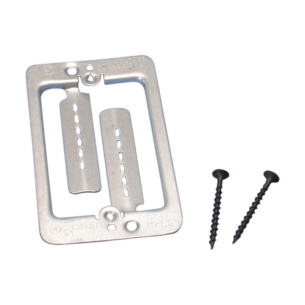 Caddy Low Voltage Mounting Plate With Screws 1-Gang (MPLS)