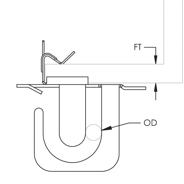 Caddy MC/AC Cable Support Bracket With Flange Retainer 14-3 To 8-3 MC/AC 8 Capacity 9/16 Inch-3/4 Inch Flange (MCS100912)