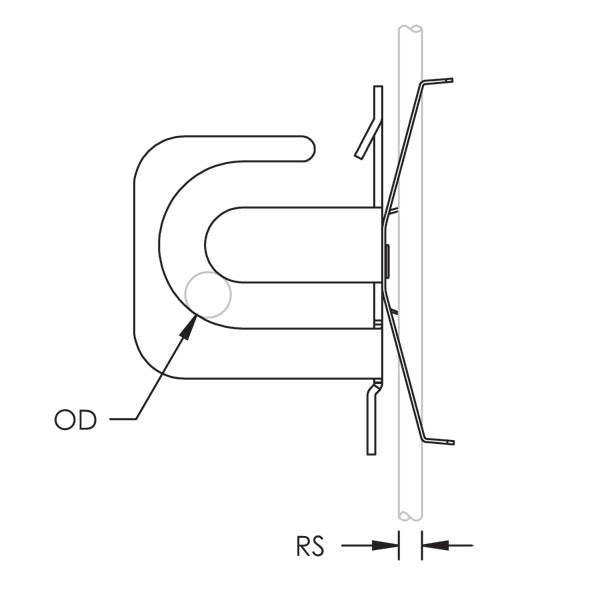 Caddy MC/AC Cable Support Bracket With Rod/Wire Retainer 14-3 To 8-3 MC/AC 4 Capacity 1/4 Inch Rod #8 Wire (MCS504Z)