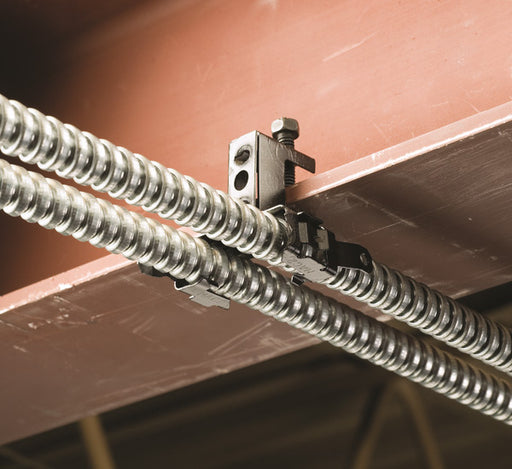 Caddy MC/AC Cable To Beam Clamp 14-4 To 10-3 MC/AC 1/8 Inch-1/2 Inch Flange (MAC2BC)