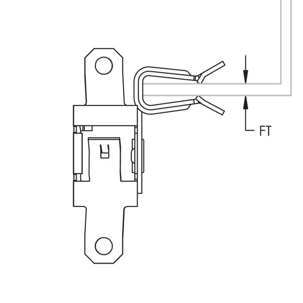 Caddy MC/AC Cable To Flange Retainer Side Mount 14-4 To 10-3 MC/AC 1/8 Inch-1/4 Inch Flange (MAC224SM)