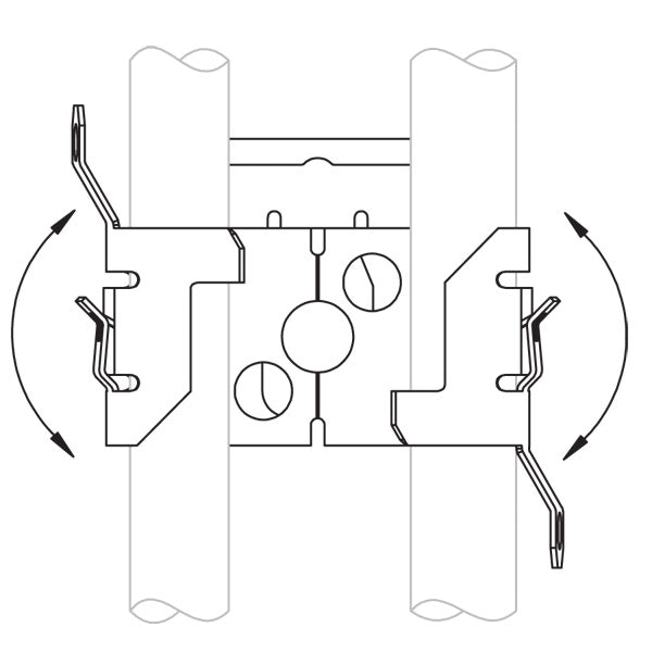 Caddy MC/AC Cable To Flange Retainer Side Mount 14-4 To 10-3 MC/AC 1/8 Inch-1/4 Inch Flange (MAC224SM)