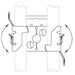 Caddy MC/AC Cable To Flange Retainer Side Mount 14-4 To 10-3 MC/AC 9/16 Inch-3/4 Inch Flange (MAC2912SM)