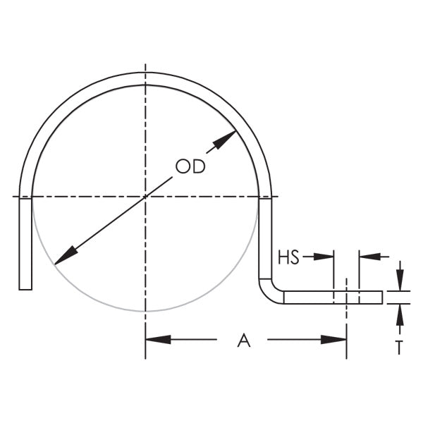 Caddy One Hole Strap For Pipe And Conduit 1.315 Inch Outside Diameter 1 Inch Rigid 1 Inch Pipe (0070100EG)