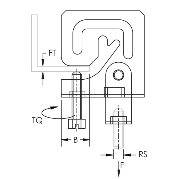 Caddy PHSW Multi-Purpose Purlin Clamp With Swivel 1/4 Inch Rod 1/4 Inch Maximum Flange (PHSW4)