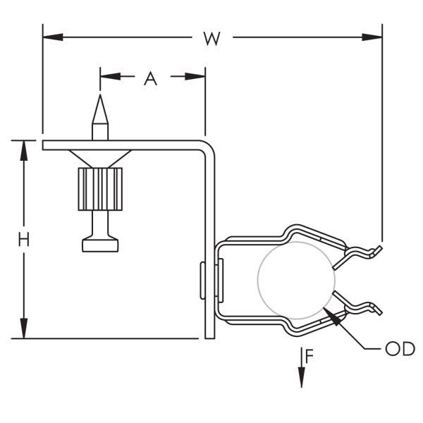 Caddy Push In Conduit Clamp 1 Inch With Shot Fire Pin (16PSF)