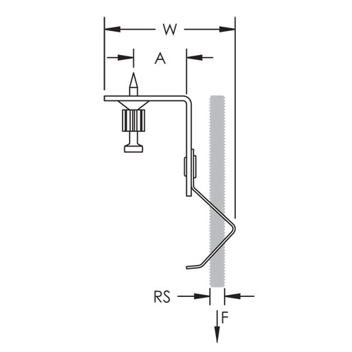 Caddy Push Installation Rod Hanger 3/8 Inch Rod With Shot Fire Pin (6ASF)