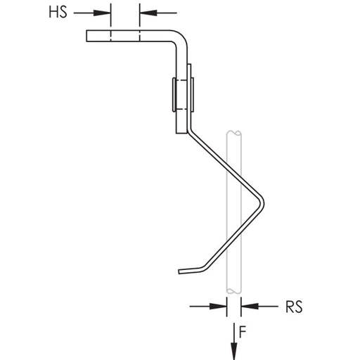 Caddy Push Installation Rod Hanger With Angle Bracket Pre-Galvanized Caddy Armour 3/8 Inch Rod 1/4 Inch Hole (6AB)