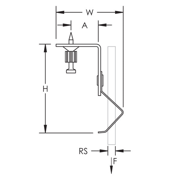 Caddy Push Installation Wire/Rod Hanger 1/4 Inch Rod #8 Wire With Shot Fire Pin (708SF)