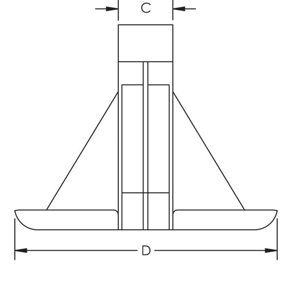 Caddy Pyramid 25 Pipe And Conduit Support Plastic 4 7/16 Inch (PPRPS25H4)