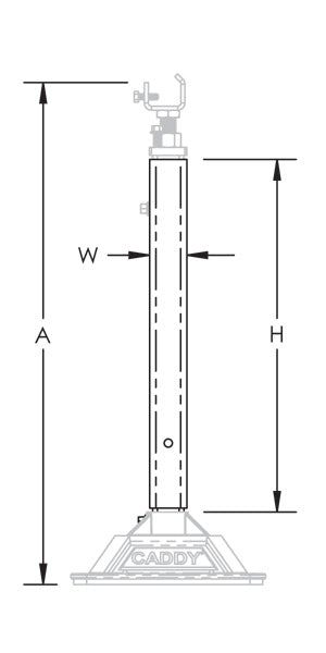 Caddy Pyramid Equipment Support Height Extension (PEH31)