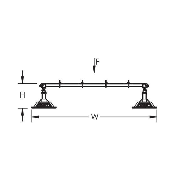 Caddy PEK6B Pyramid Equipment Support Kit 12 Inch X 6 PC Post Base ...