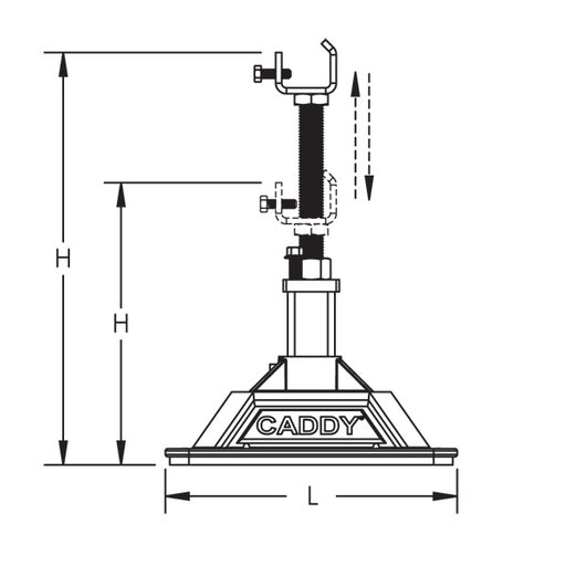 Caddy Pyramid Equipment Support Post Base (PEB)