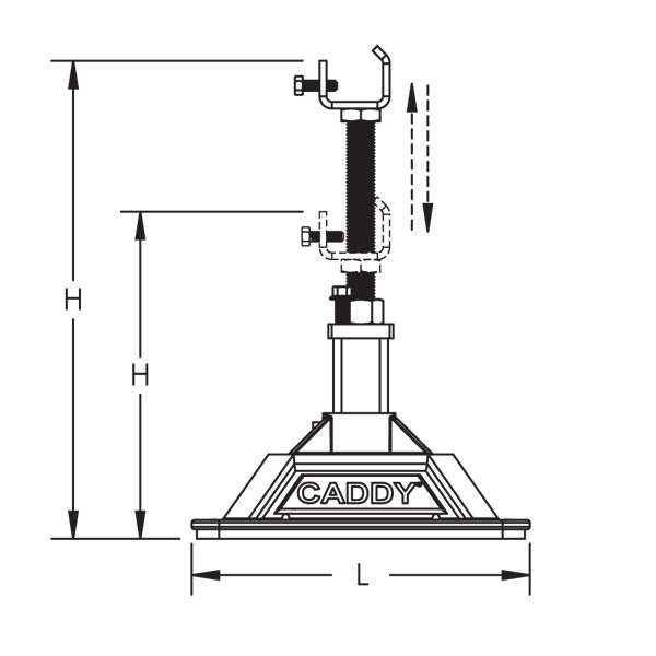 Caddy PEB Pyramid Equipment Support Post Base — Lighting Supply